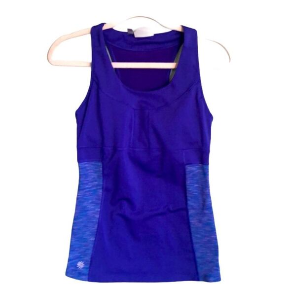 Athleta PR Tank 2 Space Dye Blue Racerback Tank S - Picture 2 of 6